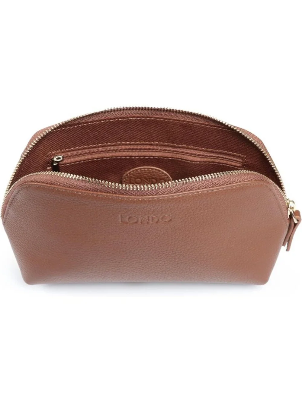Genuine Leather Makeup Bag | Cosmetic Pouch Travel Organizer | Toiletry Clutch